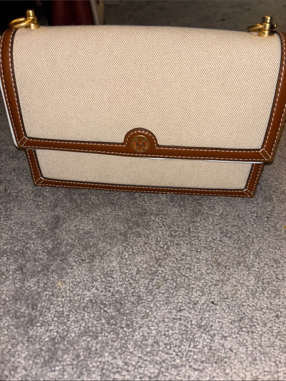 Tory Burch Canvas Shoulder Bag!